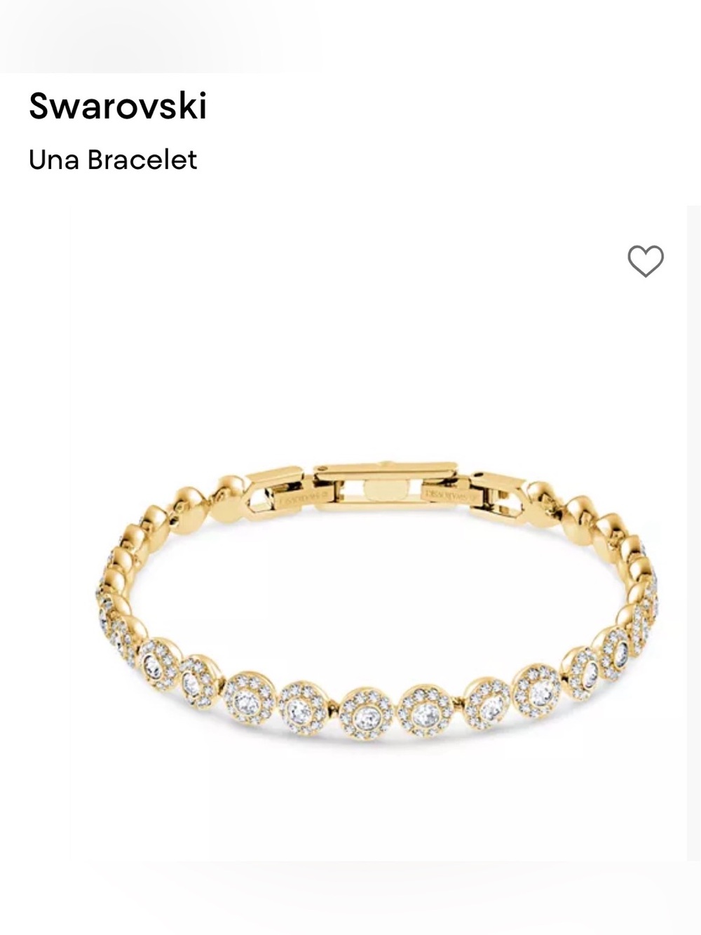 Swarovski Una Bracelet - Gold Crystal